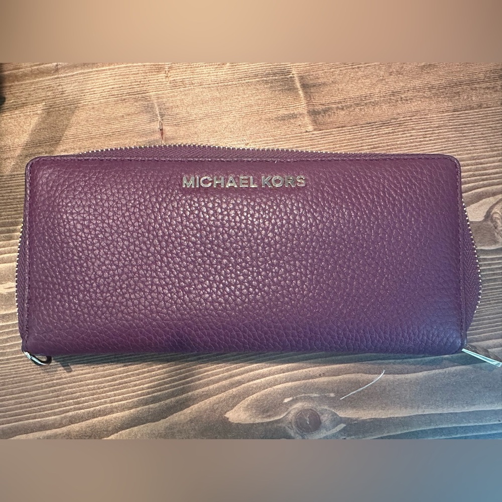 Michael Kors Plum Textured Wallet